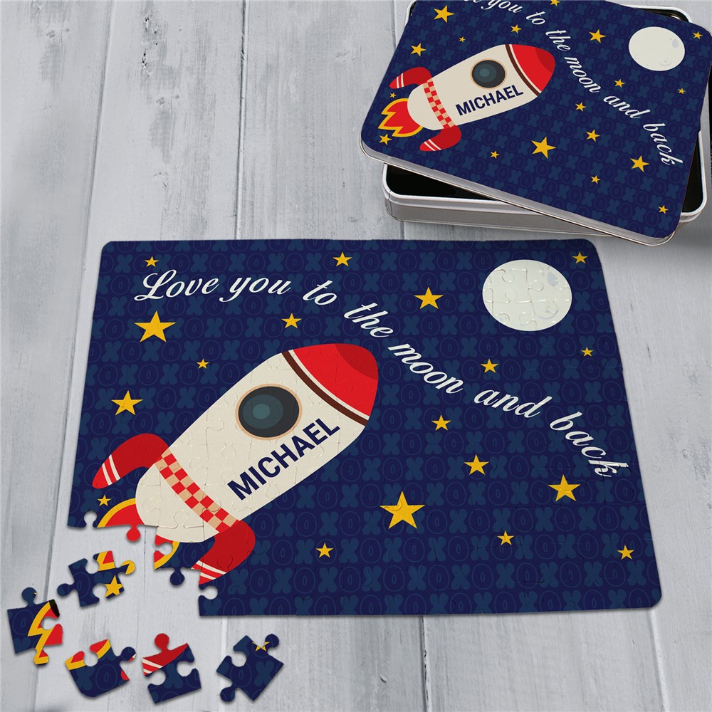 Personalized Love You To The Moon and Back Puzzle | Valentines Day Gifts For Kids