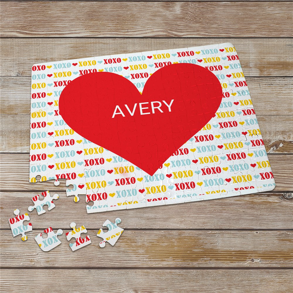 Red Hearts Personalized Puzzle | Personalized Kids Gifts For Valentine's Day
