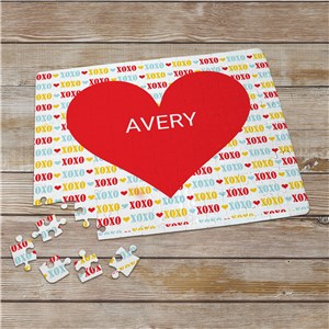 Red Hearts Personalized Puzzle | Personalized Kids Gifts For Valentine's Day