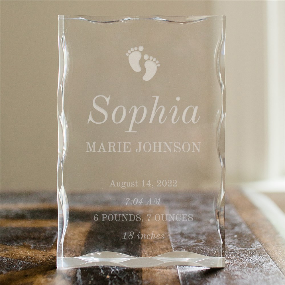 Engraved Baby Keepsake Acrylic Block GiftsForYouNow