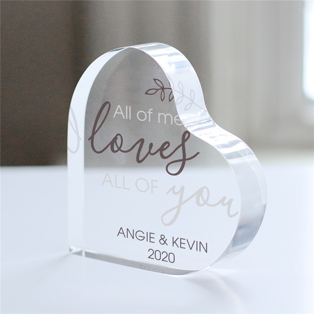 Personalized All Of Me Acrylic Heart Keepsake GiftsForYouNow