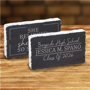 Engraved Believed-Could-Did Marble Keepsake | Engraved Keepsakes