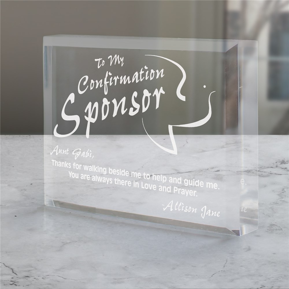 Engraved Confirmation Sponsor Glass Keepsake GiftsForYouNow