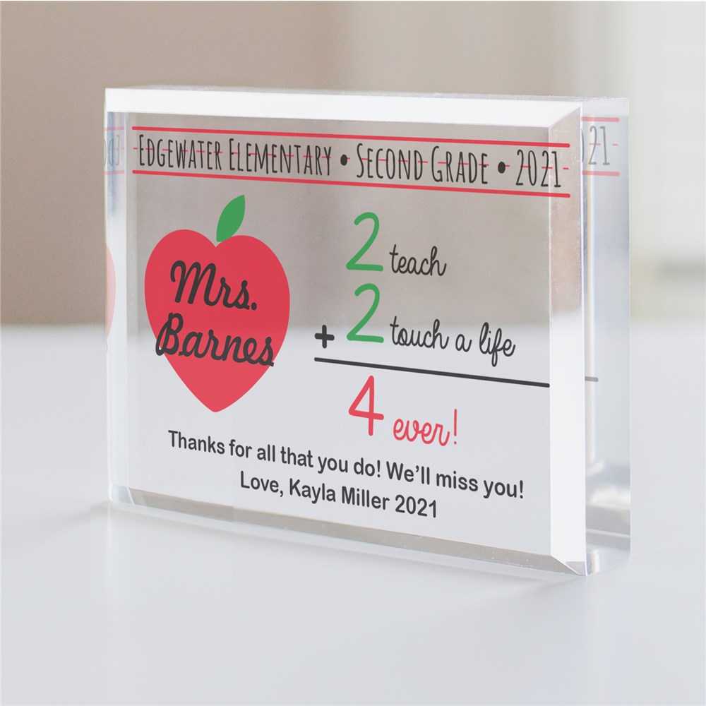 2+2 Personalized Teacher Keepsake GiftsForYouNow