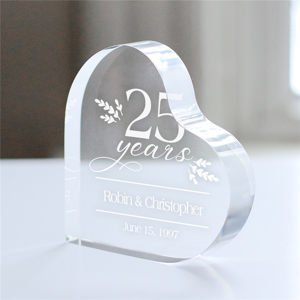 Personalized Anniversary Gifts | Heart Engraved Anniversary Keepsake