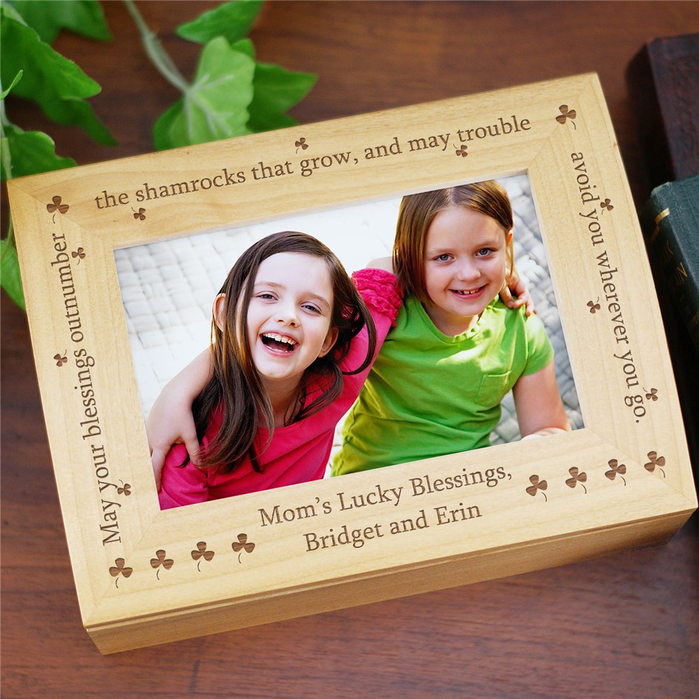 Personalized Irish Blessing Photo Keepsake Box GiftsForYouNow
