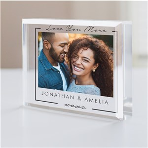 Personalized Love You More Acrylic Photo Keepsake for Couples