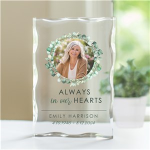 Personalized Always In Our Hearts Photo Scalloped Edge Keepsake 7174801