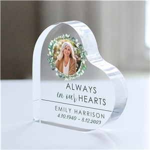 Personalized Always In Our Hearts Photo Heart Keepsake 7174802N