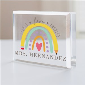 Personalized Teach Love Inspire Acrylic Keepsake