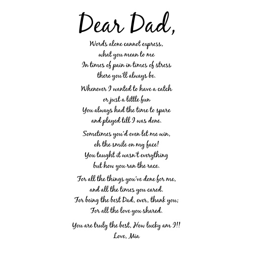 Engraved Fathers Day Keepsake Block | Father's Day Gifts