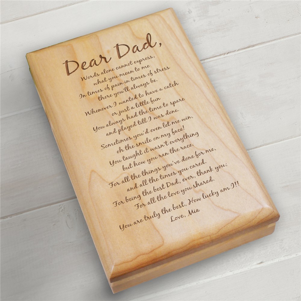 Personalized Father's Day Valet Box | Personalized Keepsake Box