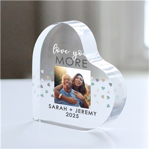Personalized Love You More Acrylic Heart Keepsake