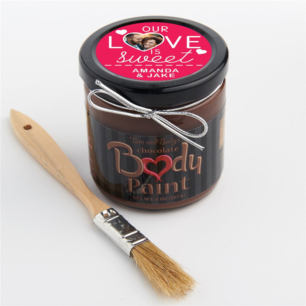Personalized Love is Sweet Chocolate Body Paint
