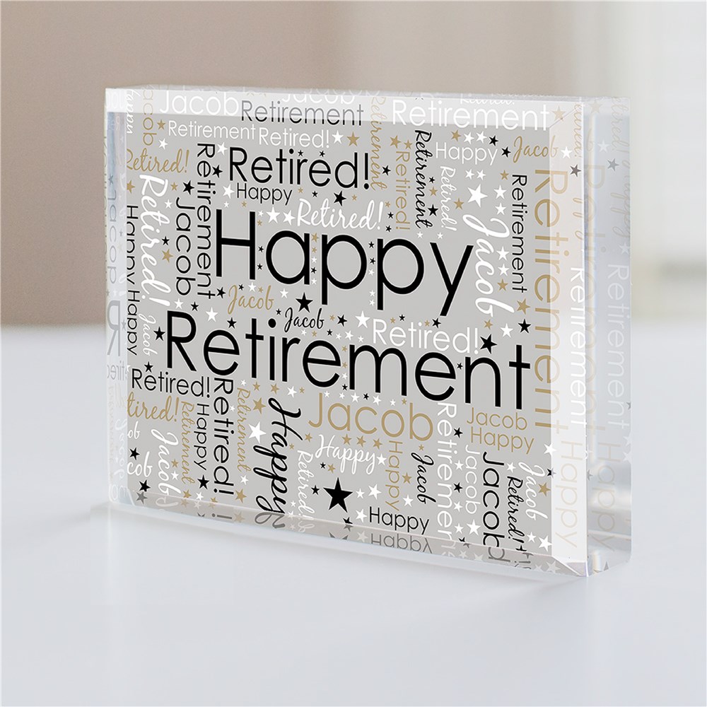 Personalized Retirement Word Art Acrylic Keepsake 7219393