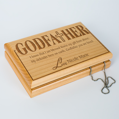 Godfather Personalized Valet Box | Personalized Godparent Gifts