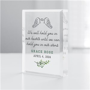 Personalized In Our Hearts with Wings Acrylic Keepsake 7224533
