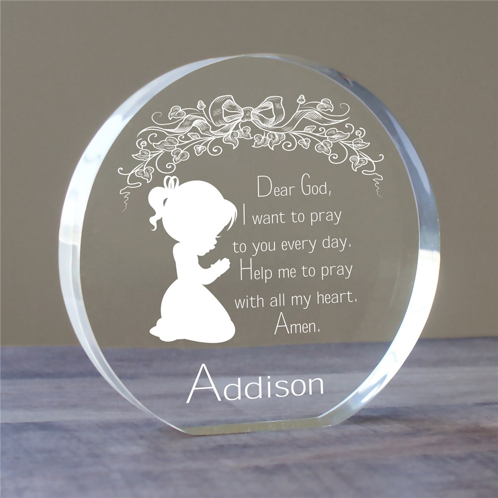 Engraved Girl's Prayer Keepsake Religious GiftsForYouNow