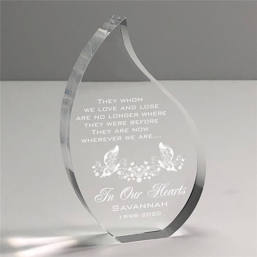 Engraved Memorial Tear Keepsake Sympathy GiftsForYouNow