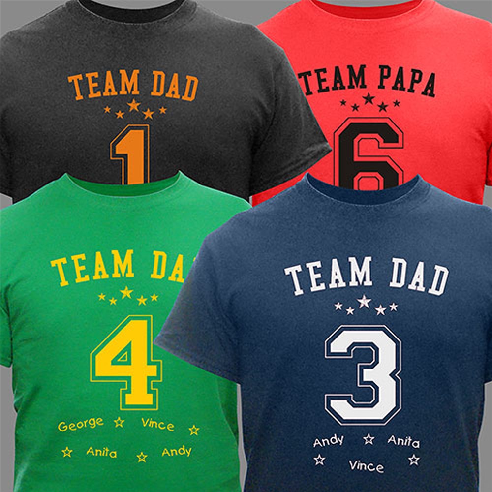 Personalized Team Dad T-Shirt | Dad Shirts