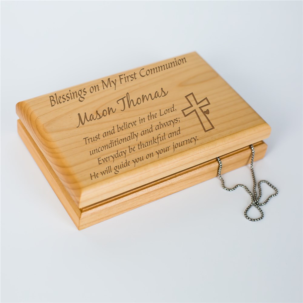 Engraved First Communion Valet Box 765385