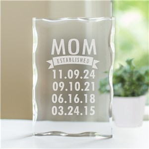 Engraved Mom Established Acrylic Keepsake | Sentimental Gifts For Mom