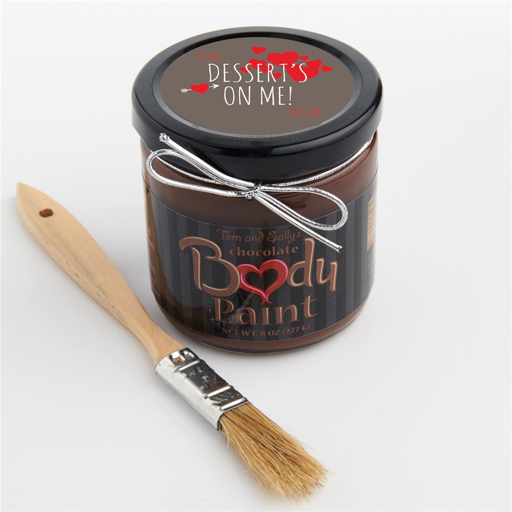 Personalized Dessert's On Me Chocolate Body Paint | Unique Sexy Valentines Day Gifts For Him