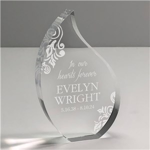 Envgraved In Memory Of Acrylic Teardrop Keepsake 780762T
