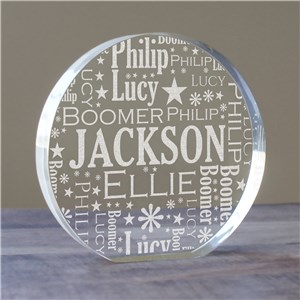 Family Word-Art Round Acrylic Keepsake 781752R
