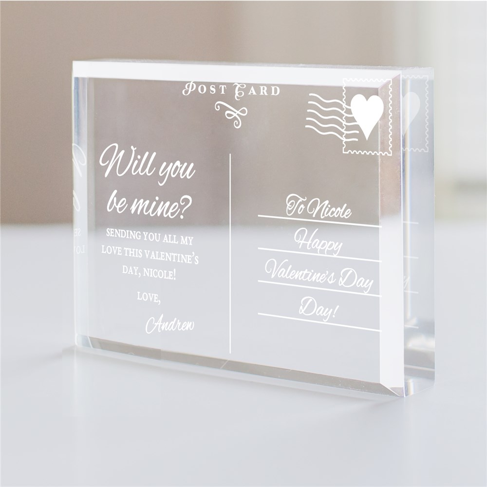Personalized Postcard Keepsake | Personalized Valentines Day Gifts For Her