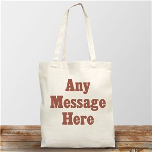 Standard Message Personalized  Canvas Tote Bag