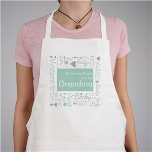 Personalized Favorite People Word-Art Apron | Personalized Gifts for Grandma