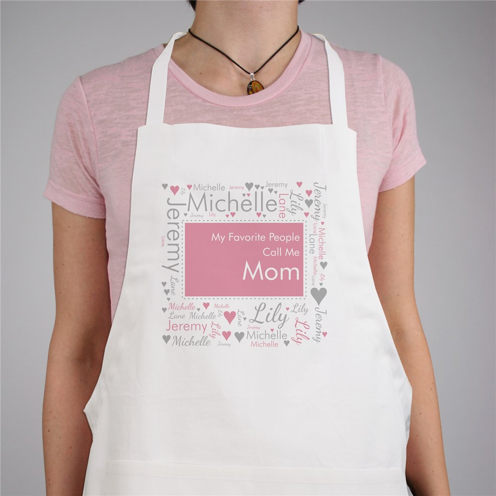 Personalized Favorite People Word-Art Apron | Personalized Gifts for Grandma