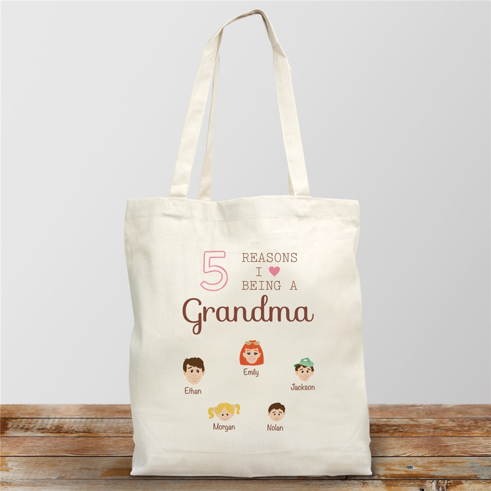 Personalized Reasons I Love Tote | Personalized Grandma Gifts