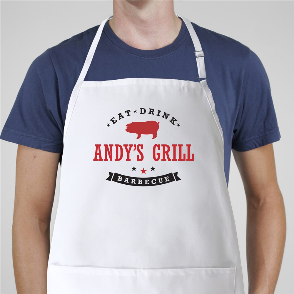 Personalized Eat, Drink, Barbecue Apron | Custom Apron
