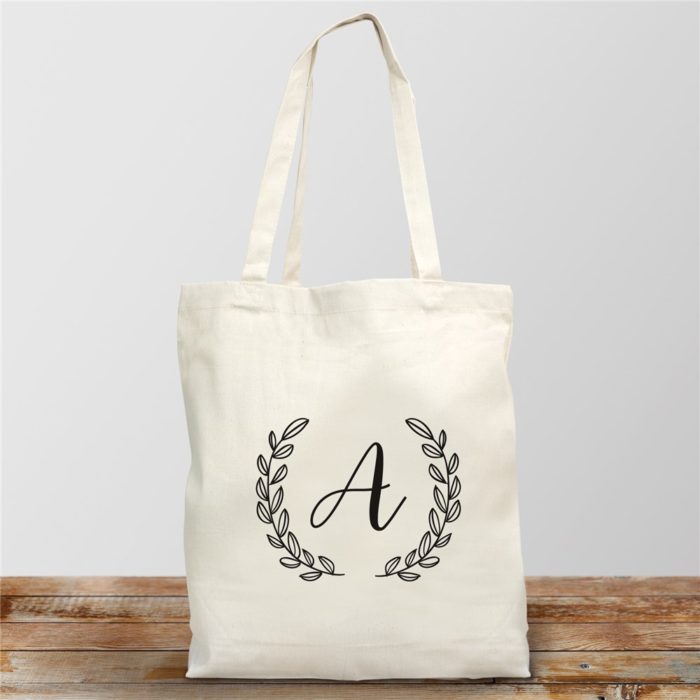 Personalized Single Initial Tote Bag | GiftsForYouNow