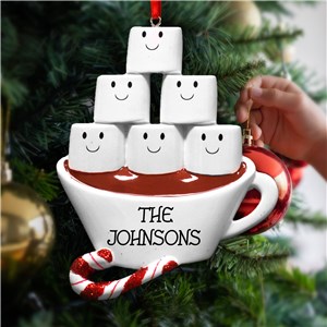 Personalized Hot Cocoa with Marshmellows Family Ornament | Personalized Family Christmas Ornaments