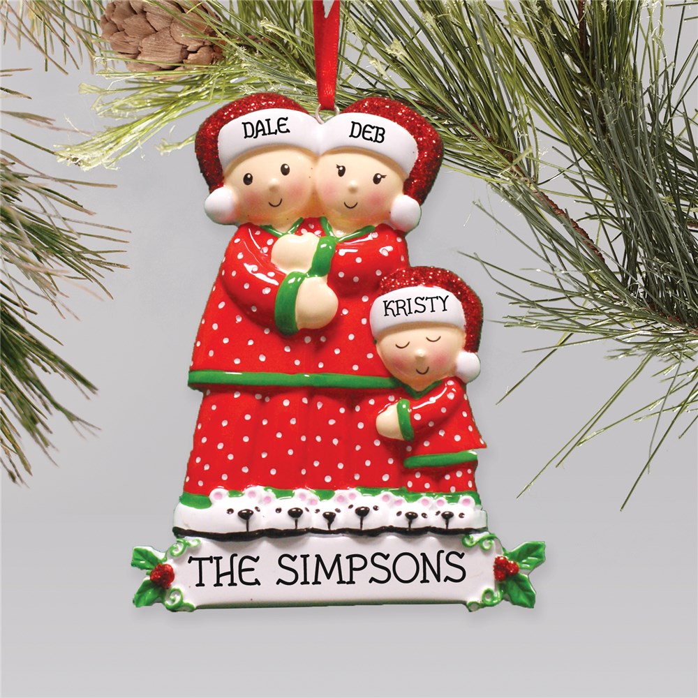 Personalized Pajama Family Ornament | Personalized Family Christmas Ornaments