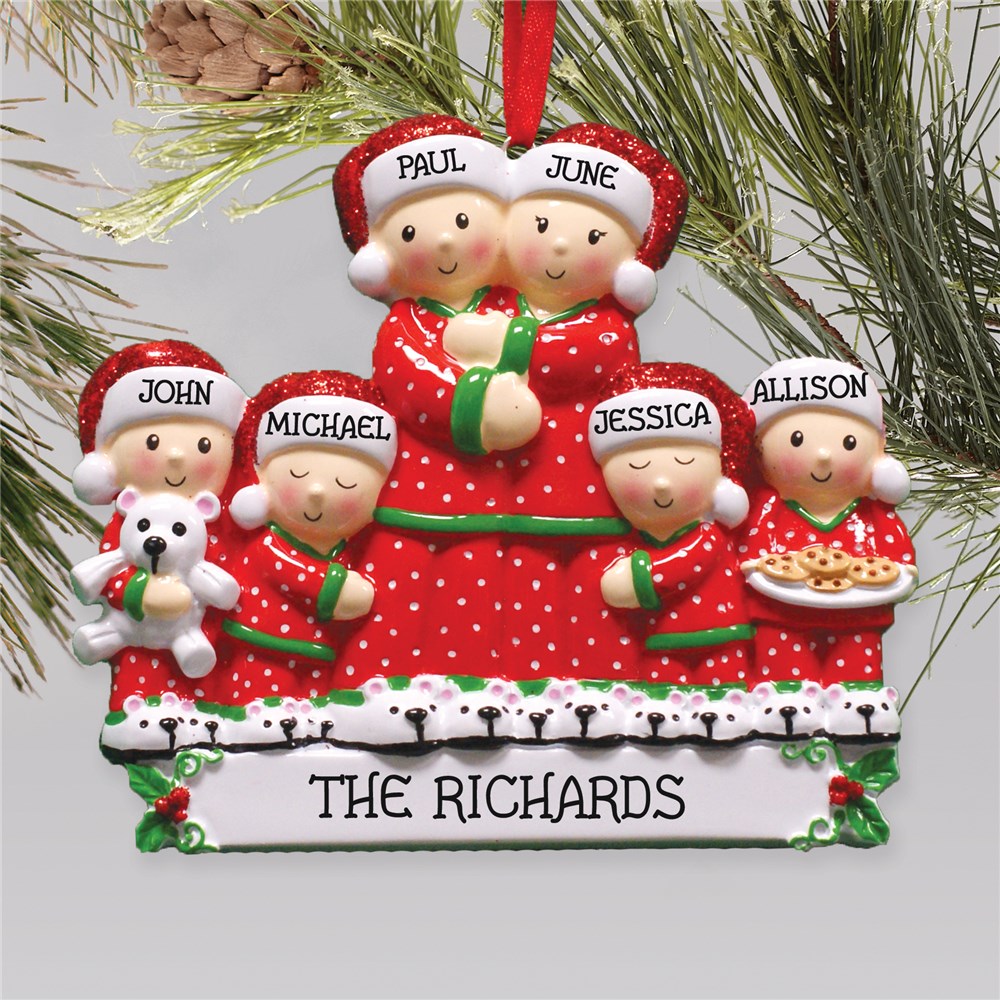 Personalized Pajama Family Ornament | Personalized Family Christmas Ornaments