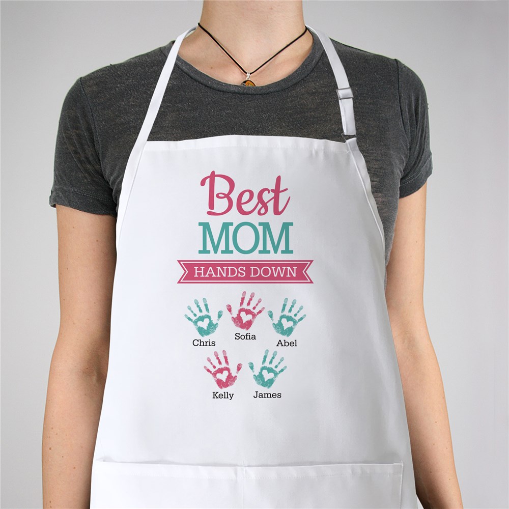 Personalized Best Mom Hands Down Apron | Personalized Apron