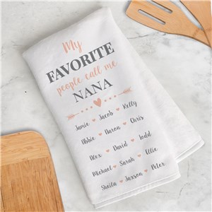 Personalized My Favorite People Call Me Dish Towel | Mother's Day Gifts