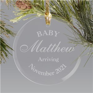 Engraved Baby Suncatcher | Personalized Baby Gifts