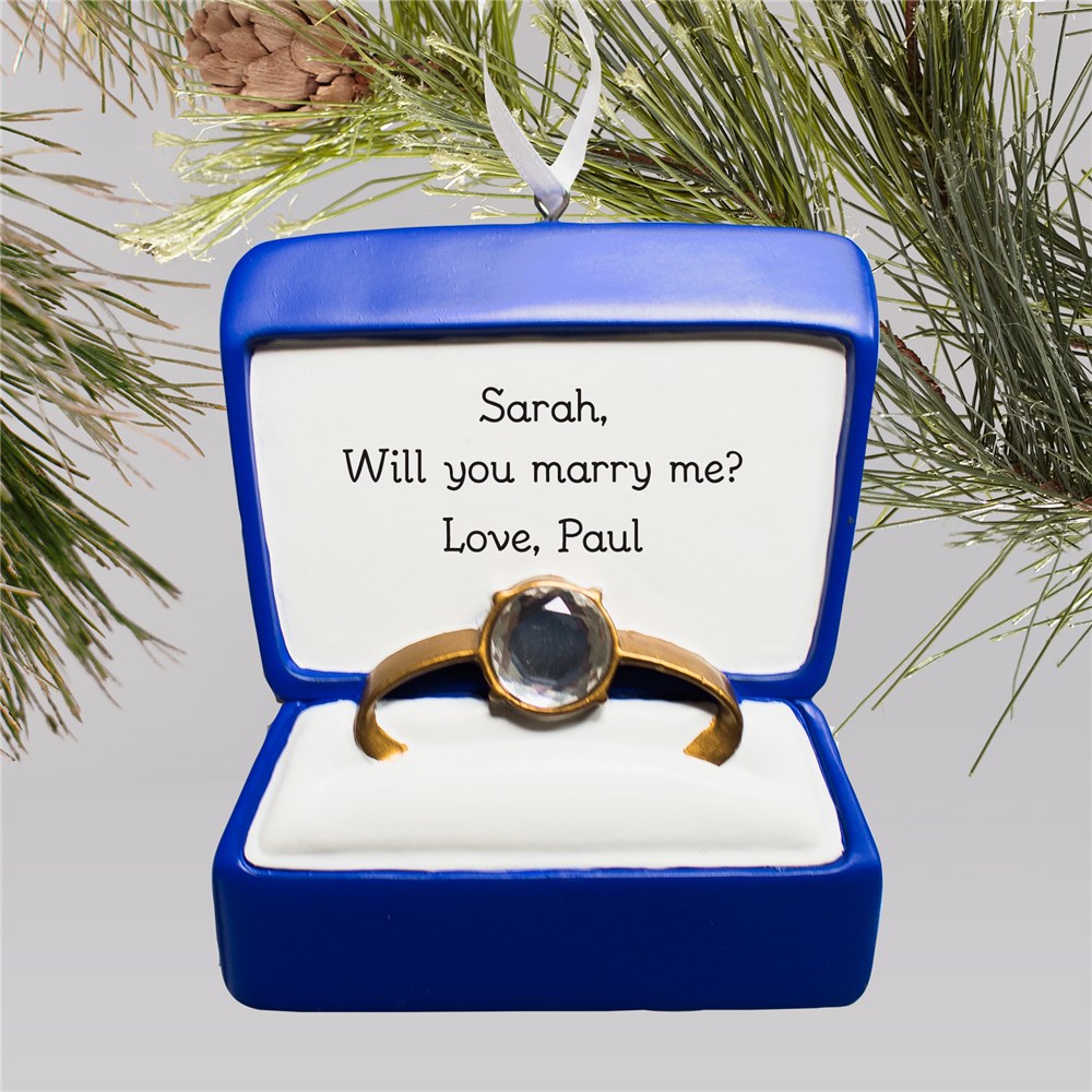 Engraved Engagement Ornament | Personalized Engagement Ornament