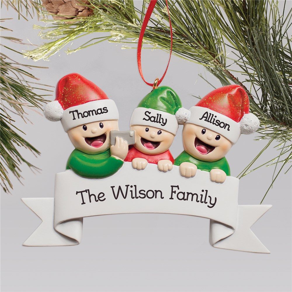 Personalized Family Selfie Ornament | Personalized Family Ornaments
