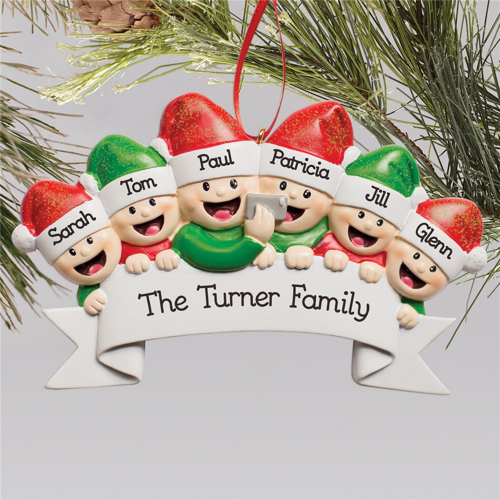 Personalized Family Selfie Ornament | Personalized Family Ornaments