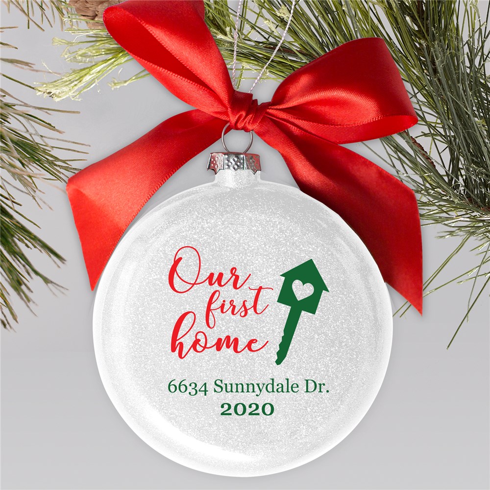 Our First Home Personalized Christmas Ornament Home Decor Ornaments Accents Decotazeen Com