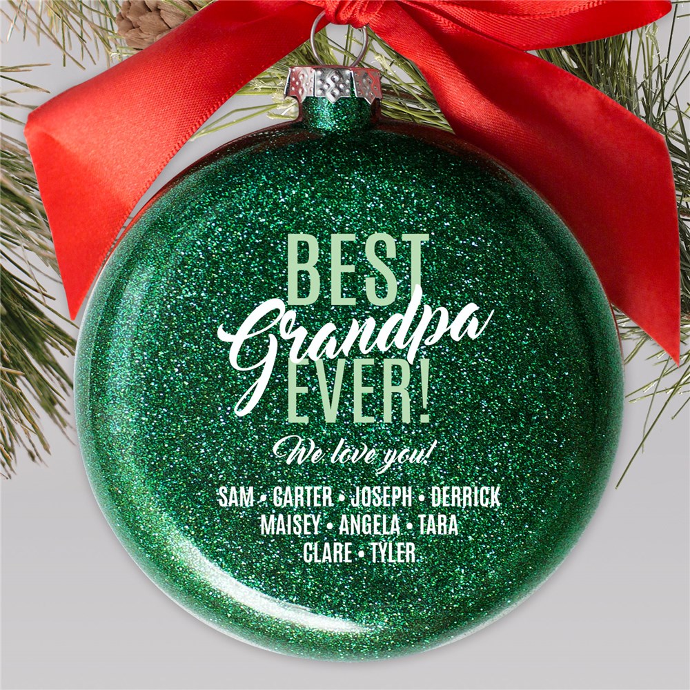 Personalized Best Ever Glass Ornament | Personalized Christmas Ornaments