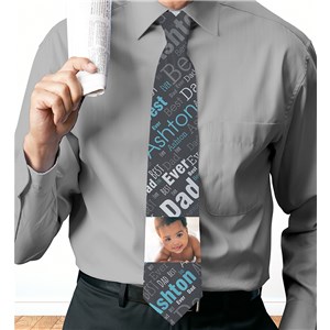 Personalized Photo Word-Art Tie | Photo Tie for Father's Day