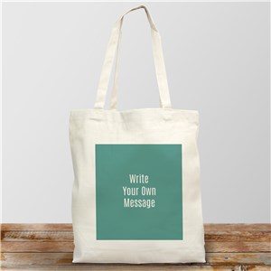Personalized Write Your Own Canvas Tote Bag | Customized Quote Tote