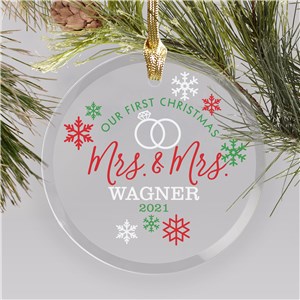 Personalized First Christmas Couple Ornament | Christmas Ornament For Newlyweds